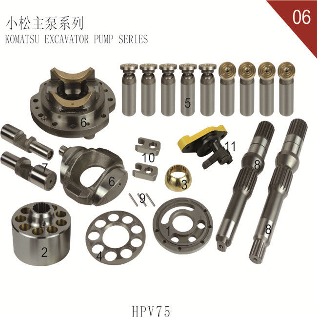 Hauptpumpen-Bagger Hydraulic Parts Fit für hydraulische Taumelscheibe PC60-7 HPV75 KOMATSU